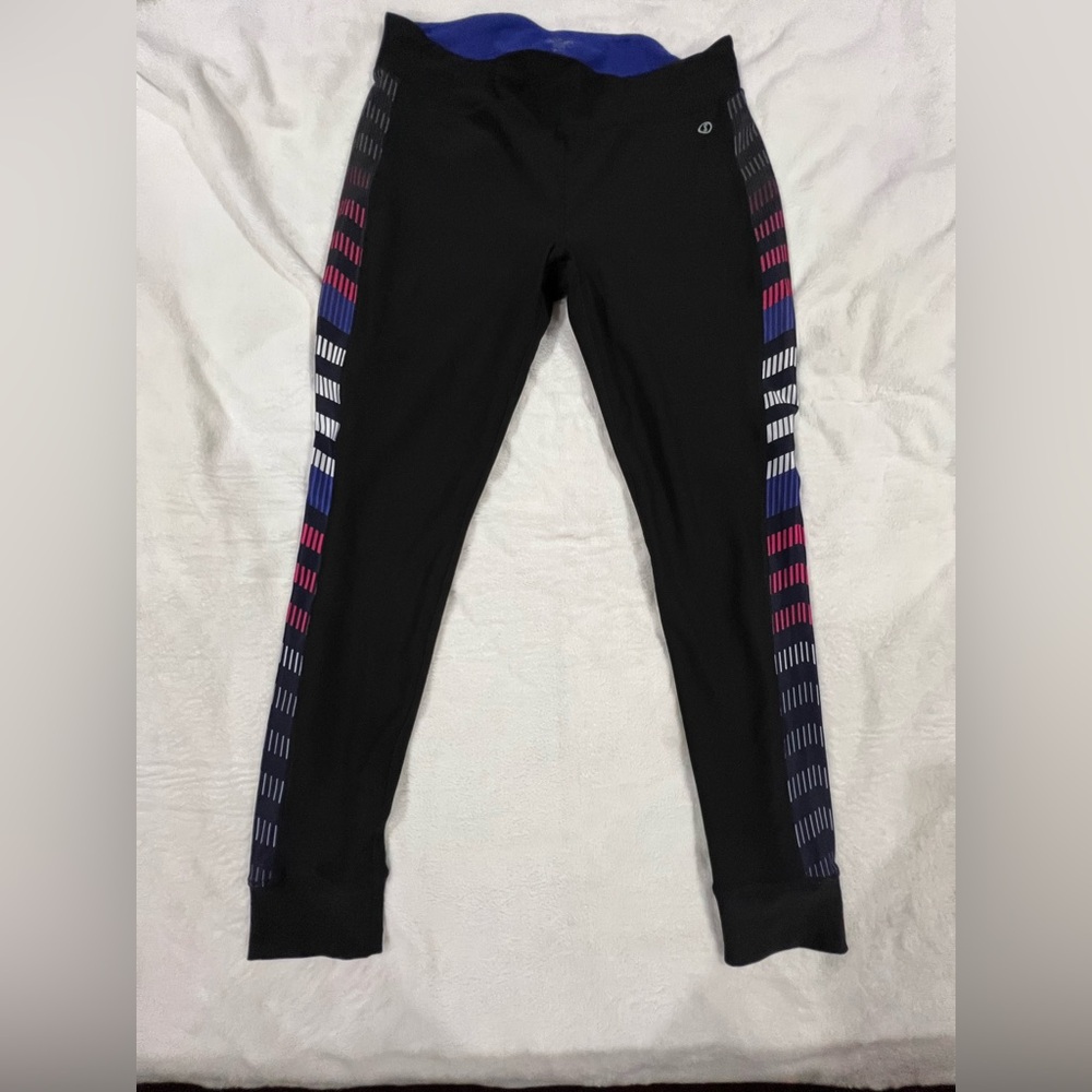 Spalding Black and Red Leggings with Athletic Stretch